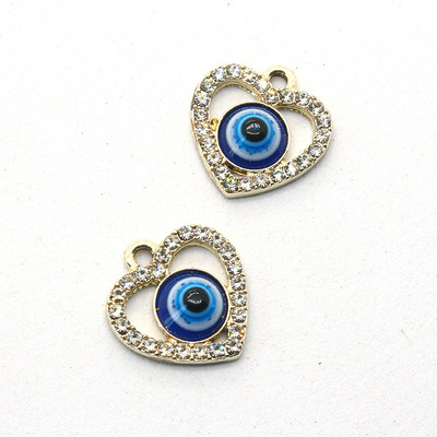 5 bucăți de epocă Evil Eye Love Heart Cercei Charms Turcia Hollow Demon Eye Brățară Clavicula Colier Pandantiv Accesoriu de bijuterii DIY