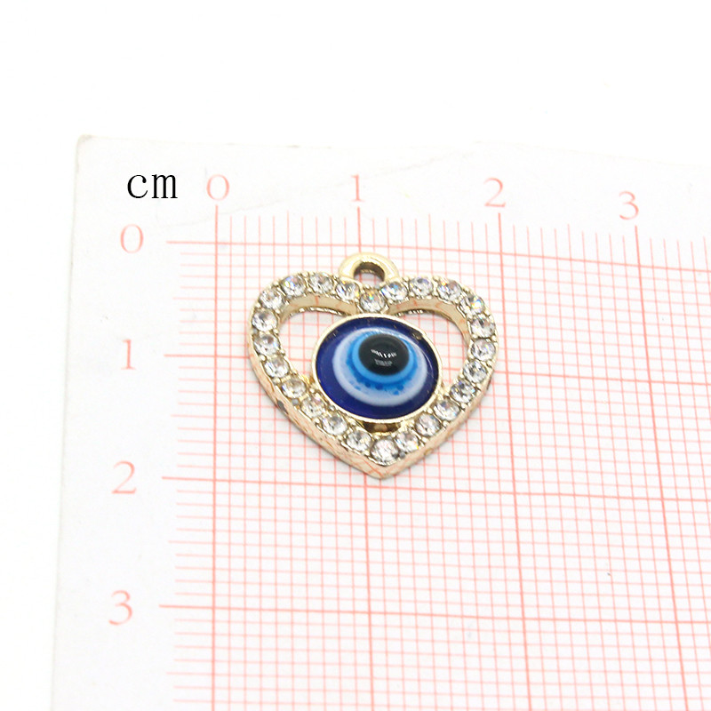 5 bucăți de epocă Evil Eye Love Heart Cercei Charms Turcia Hollow Demon Eye Brățară Clavicula Colier Pandantiv Accesoriu de bijuterii DIY