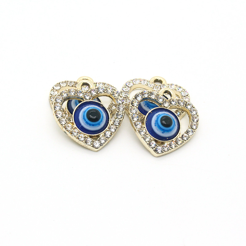 5 bucăți de epocă Evil Eye Love Heart Cercei Charms Turcia Hollow Demon Eye Brățară Clavicula Colier Pandantiv Accesoriu de bijuterii DIY