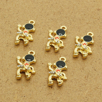 5 τμχ Copper Space Man Astronauts Metal Charms DIY Crafts Χαριτωμένο σκουλαρίκι βραχιόλι μενταγιόν Αξεσουάρ Χειροποίητα κοσμήματα μόδας κατασκευασμένα