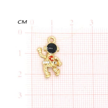 5 τμχ Copper Space Man Astronauts Metal Charms DIY Crafts Χαριτωμένο σκουλαρίκι βραχιόλι μενταγιόν Αξεσουάρ Χειροποίητα κοσμήματα μόδας κατασκευασμένα