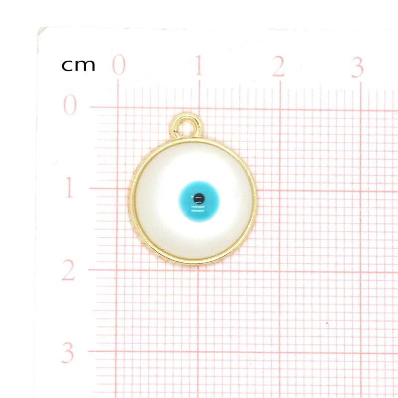 3 τμχ Νέα γαλοπούλα Evil Eye σκουλαρίκι από ρητίνη Γούρια Vintage Λευκά Κρεμαστά μάτια Κολιέ Diy αξεσουάρ για γυναίκες Lucky κοσμήματα