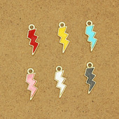 10 bucăți punk mini mic fulger rășină cercei farmece drăguț diy modă brățară pandantiv decorativ accesorii bijuterii de modă