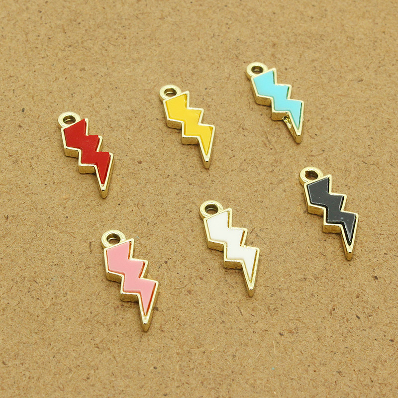 10 bucăți punk mini mic fulger rășină cercei farmece drăguț diy modă brățară pandantiv decorativ accesorii bijuterii de modă