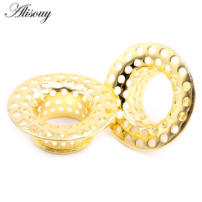 Alisouy 2 buc din oțel inoxidabil flori frunze lună pene schelet urechi tuneluri dopuri expander targă calibre corp piercing bijuterii