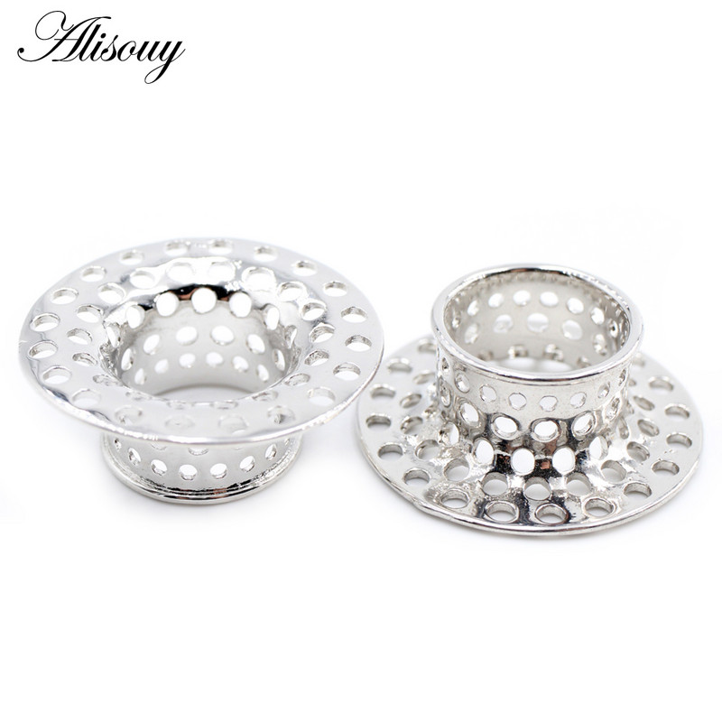 Alisouy 2 buc din oțel inoxidabil flori frunze lună pene schelet urechi tuneluri dopuri expander targă calibre corp piercing bijuterii