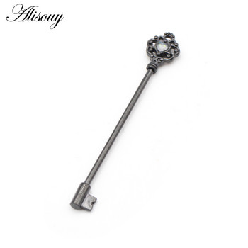 Alisouy 1 PC Key Style Ear Industrial Barbell Piercing Scaffold Opal Bar Barbell Piercing хрущялна обеца Бижута за тяло