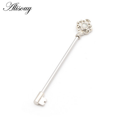 Alisouy 1 PC Key Style Ear Industrial Barbell Piercing Scaffold Opal Bar Barbell Piercing Cartilage Earring Body Jewelry
