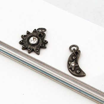 20 τμχ/Συσκευασία Cool Gun Black Sun Moon Earring Charms Κρεμαστό κράμα Ευρήματα DIY Χειροποίητα κολιέ Βραχιόλια Αξεσουάρ κοσμημάτων C124