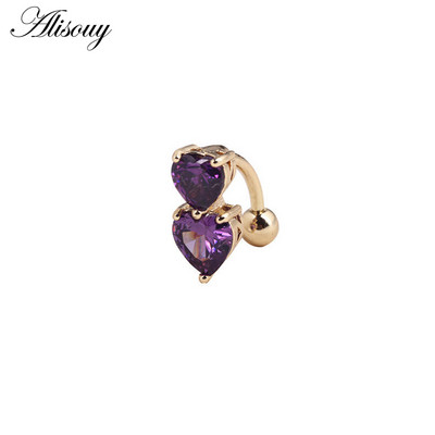 Vânzare fierbinte Fashion Love Heart inele pentru buric Bar 5 culori placat Piercing chirurgical Bijuterii sexy pentru corp pentru femei piercing buric