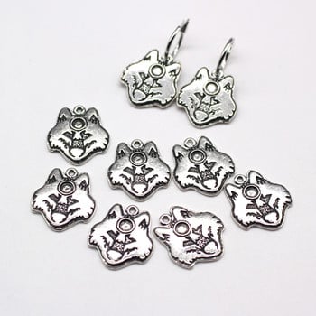 10 τμχ Punk Arctic Wolf Animal Earring Alloy Charms Κολιέ Ανδρικό Κρεμαστό Χειροποίητο Αξεσουάρ Κοσμήματα DIY Make Finding