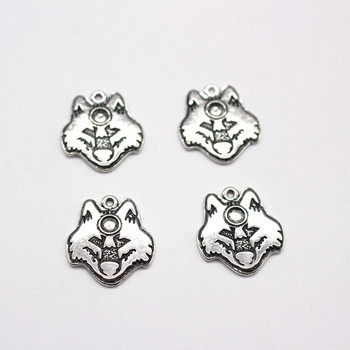 10 τμχ Punk Arctic Wolf Animal Earring Alloy Charms Κολιέ Ανδρικό Κρεμαστό Χειροποίητο Αξεσουάρ Κοσμήματα DIY Make Finding