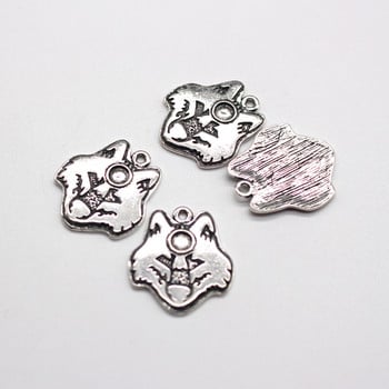 10 τμχ Punk Arctic Wolf Animal Earring Alloy Charms Κολιέ Ανδρικό Κρεμαστό Χειροποίητο Αξεσουάρ Κοσμήματα DIY Make Finding