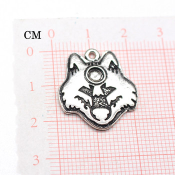 10 τμχ Punk Arctic Wolf Animal Earring Alloy Charms Κολιέ Ανδρικό Κρεμαστό Χειροποίητο Αξεσουάρ Κοσμήματα DIY Make Finding