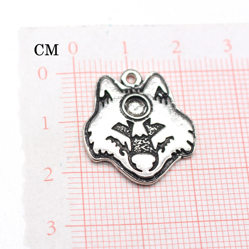 10kom Punk Arctic Wolf Animal Naušnice Legura Charms Muškarci Ogrlica Privjesak Ručno izrađeni dodaci DIY nakit Napravi pronalazak