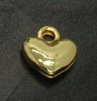 10 bucăți drăguț mini inimă bombată dragoste cercei farmece aliaj lucios inimă colier brățară pandantive accesoriu diy metal bijuterii face