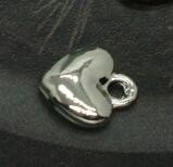 10 bucăți drăguț mini inimă bombată dragoste cercei farmece aliaj lucios inimă colier brățară pandantive accesoriu diy metal bijuterii face