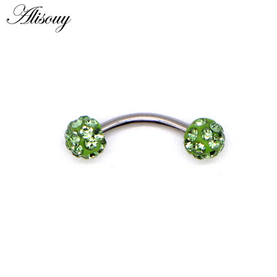Alisouy 1db Disco szemöldökpiercing ipari labret bár testékszerek rozsdamentes acél Helix piercing gyűrű ajak ívelt súlyzók