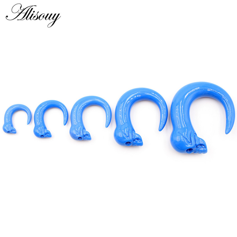 Alisouy 2 kom akrilni spiralni čepići za uši u obliku roga u obliku tunela za mjerenje piercinga za žene, muškarce, rastezač za uho, ekspander, nakit za tijelo