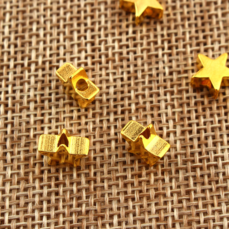 20 komada zlatne pentagramske zvjezdice narukvice odstojnika konektora nalaza malog užeta za kosu dodatka za kosu DIY izrada ukrasa Izrada nakita