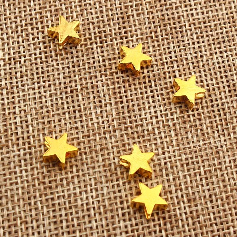 20 komada zlatne pentagramske zvjezdice narukvice odstojnika konektora nalaza malog užeta za kosu dodatka za kosu DIY izrada ukrasa Izrada nakita
