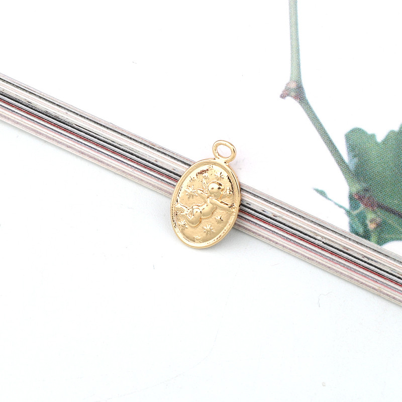 10 bucăți aur cupru monedă soare cercei brelocuri brățară conector constatări gotic înger stea cercei pandantive stropire bijuterii