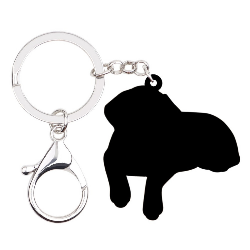 Bonsny Akrilni labrador retriver pas privjesci za ključeve prsten za ključeve novi životinjski nakit za žene djevojke torba za ljubitelje kućnih ljubimaca torbica privjesci za auto