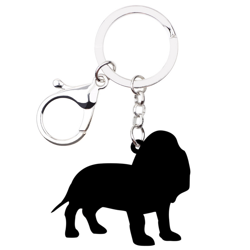 Bonsny Acrilic Dulce Basset Hound Câine Breloc Breloc Noutate Bijuterii Animale Pentru Femei Fete Iubitorii de Animale de companie Geanta Cadou pandantiv masina