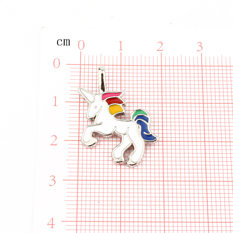 5 buc/pachet Breloc cu unicorn emailat pentru bijuterii, bricolaj, fabricare pandantiv, colier lucrat manual, picături pentru urechi, accesoriu Kolye C210