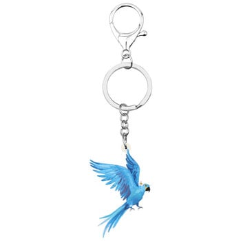 Newei Acrylic Blue Macaw Parrot Μπρελόκ Lovely Animal Bird Keyring Jewelry for Women Kids Girl Fashion Τσάντα δώρου Γούρια