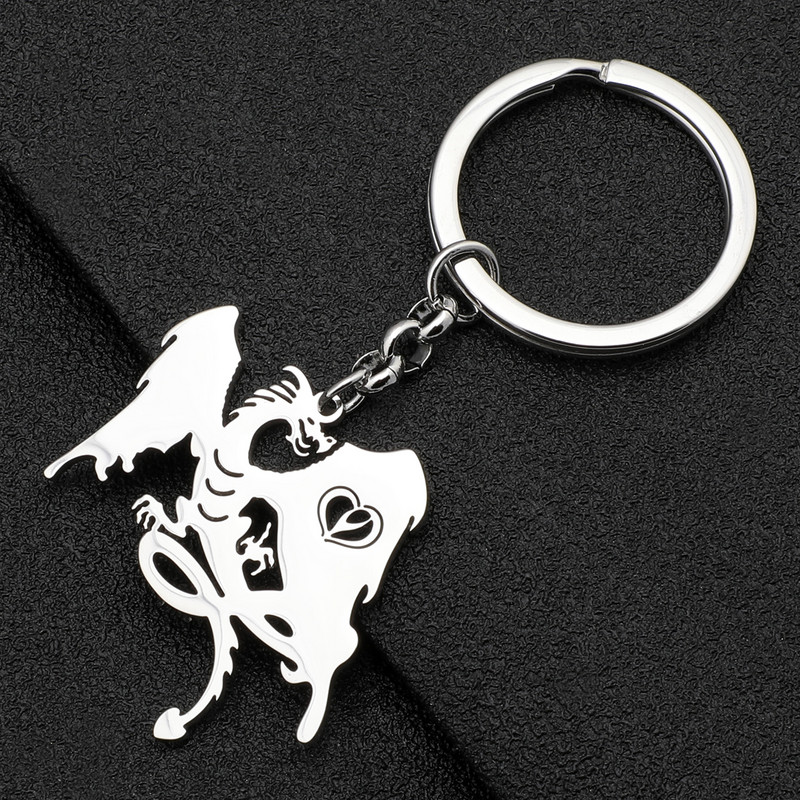 NEWEI od nehrđajućeg čelika posrebreni dugi dinosaur mitski zmaj privjesci privjesak metalni lančići nakit za žene djeca privjesci