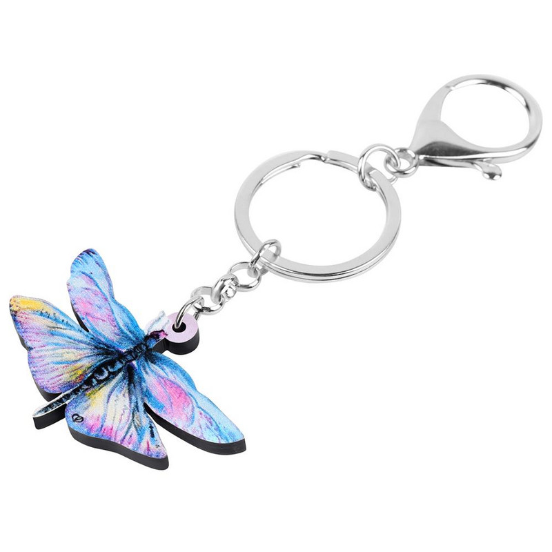 Newei akrilni plavi vretenac privjesak za ključeve privjesak za ključeve kukac životinja privjesak za ključeve nakit za žene, djecu, djevojke, modni poklon, dodaci za automobile