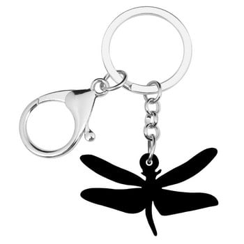 Newei Acrylic Brown Dragonfly Keychains Μπρελόκ Lovely Animal Keychain Jewelry for Women Παιδικό κορίτσι Κλασικό Δώρο Αξεσουάρ αυτοκινήτου