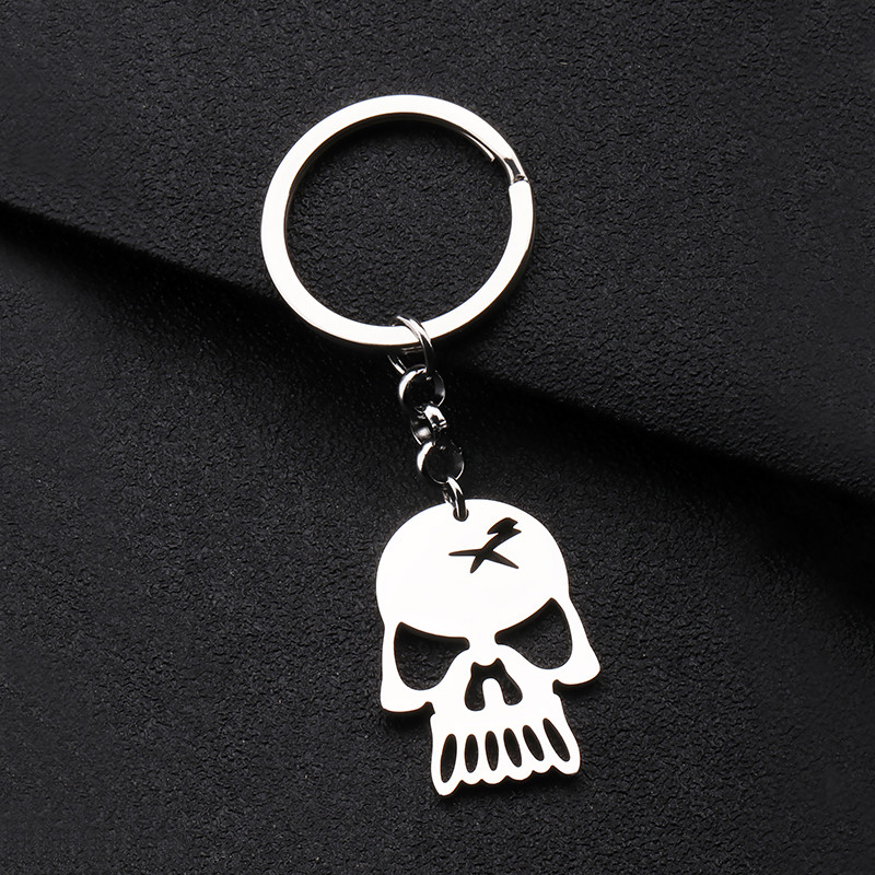 NEWEI privjesci za noć vještica od nehrđajućeg čelika posrebreni kostur ključ ručna torbica metalni držač privjesci nakit za djecu djevojčice privjesak za ključeve