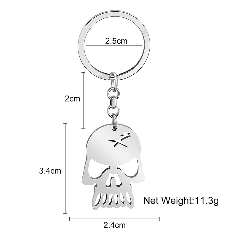 NEWEI privjesci za noć vještica od nehrđajućeg čelika posrebreni kostur ključ ručna torbica metalni držač privjesci nakit za djecu djevojčice privjesak za ključeve