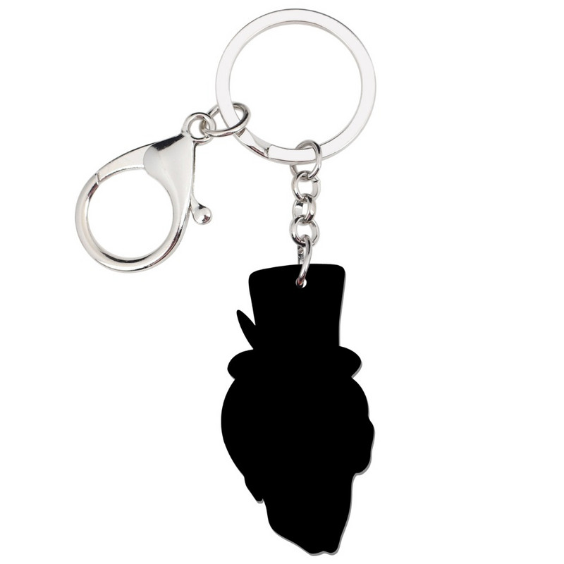 Bonsny Akrilni Halloween Festival šešir Kostur Lubanja Privjesci za ključeve Anime privjesci za žene Djevojka Ženska torbica Privjesci za ključeve automobila Poklon