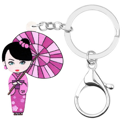 Newei Acrilic Smile Breloc pentru păpuși japoneze Breloc Breloc lung Bijuterii pentru femei, fete, copii, cadou, geantă, decorare mașină