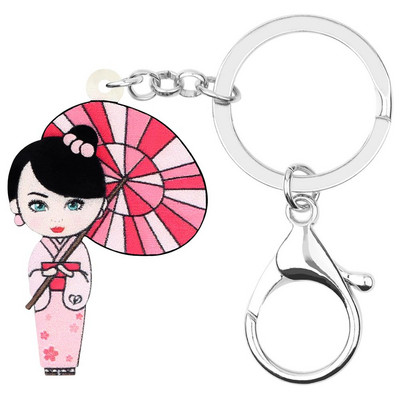 Newei Acrilic Smile Breloc pentru păpuși japoneze Breloc Breloc lung Bijuterii pentru femei, fete, copii, cadou, geantă, decorare mașină