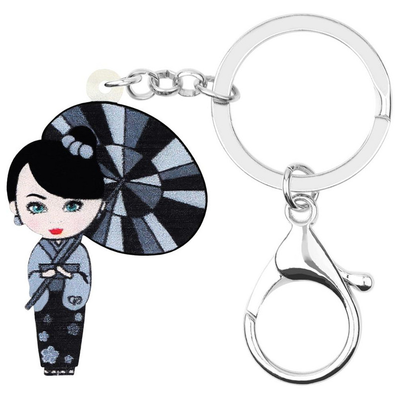 Newei Acrilic Smile Breloc pentru păpuși japoneze Breloc Breloc lung Bijuterii pentru femei, fete, copii, cadou, geantă, decorare mașină