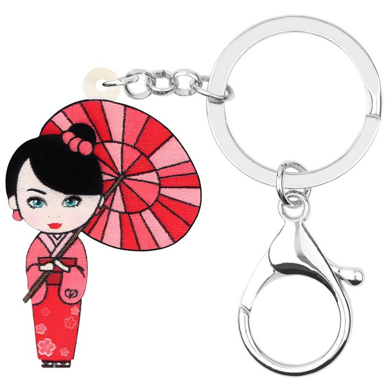 Newei Acrilic Smile Breloc pentru păpuși japoneze Breloc Breloc lung Bijuterii pentru femei, fete, copii, cadou, geantă, decorare mașină