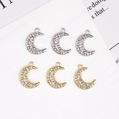 3 bucăți coreeană strasuri strălucitoare crescent moon cercei conector brelocuri simple lună brățară colier pandantiv pentru bijuterii descoperiri