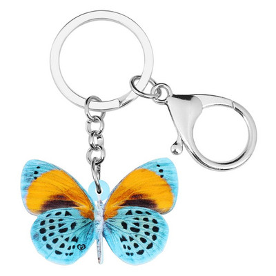 Newei Acrilic Spot Tabby Fluture Breloc Breloc Insecte Animal Breloc Bijuterii pentru Femei Fete Decorare de modă de primăvară