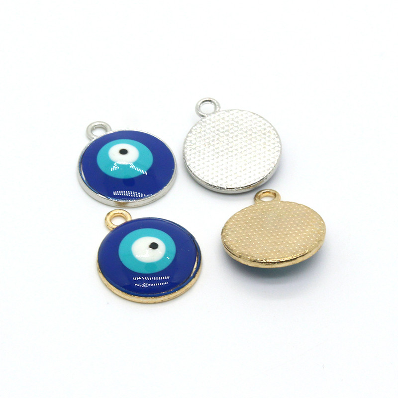 6 bucăți mici, formă rotundă, rășină, ochi rău, cercei, colier, curcan, pandantive, accesoriu, bijuterii vintage, fabricare