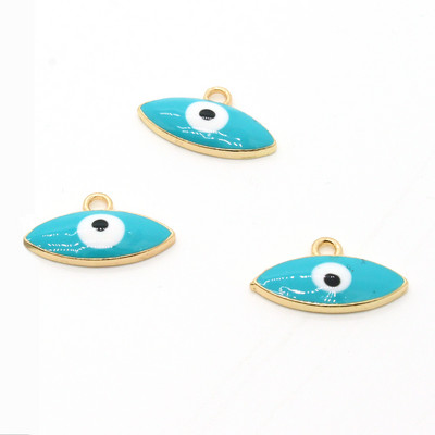 10 bucăți Turcia Evil Eye Brățară Cercei Brelocuri din aliaj emailat Demon Eye Pandantive pentru colier Accesoriu lucrat manual Bijuterii norocoase