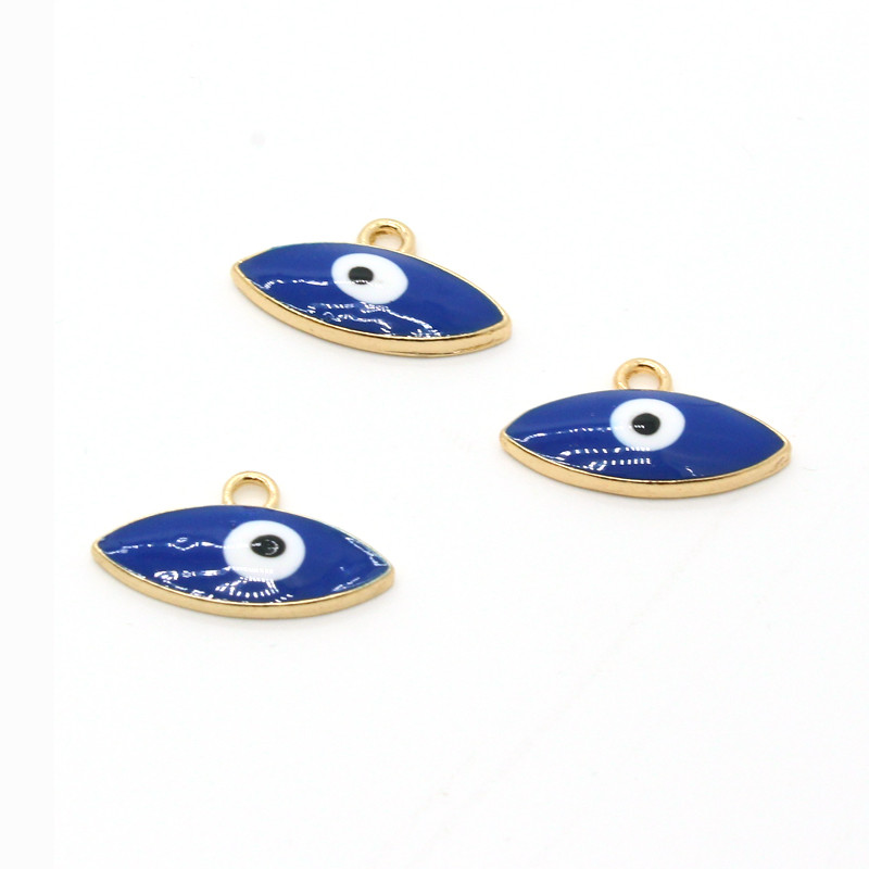 10 bucăți Turcia Evil Eye Brățară Cercei Brelocuri din aliaj emailat Demon Eye Pandantive pentru colier Accesoriu lucrat manual Bijuterii norocoase