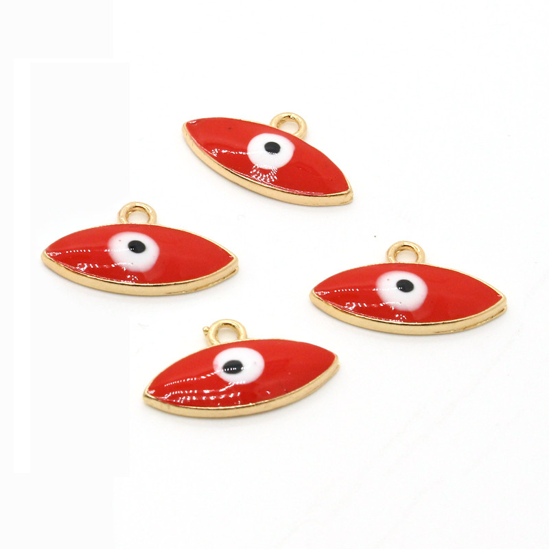 10 bucăți Turcia Evil Eye Brățară Cercei Brelocuri din aliaj emailat Demon Eye Pandantive pentru colier Accesoriu lucrat manual Bijuterii norocoase
