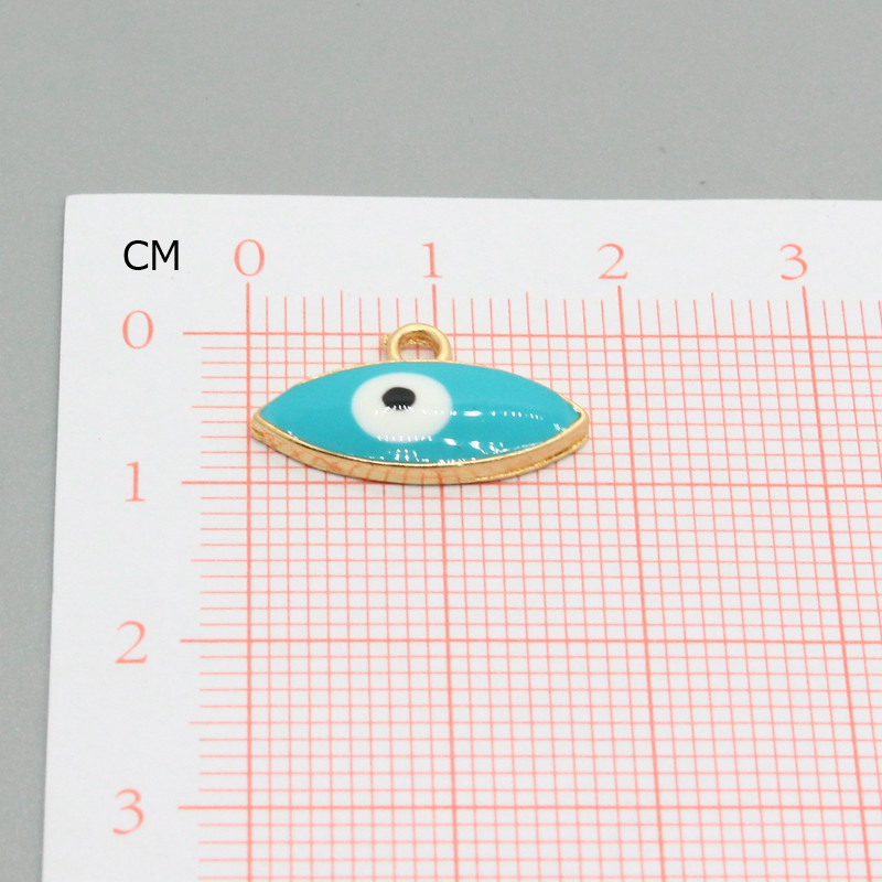 10 bucăți Turcia Evil Eye Brățară Cercei Brelocuri din aliaj emailat Demon Eye Pandantive pentru colier Accesoriu lucrat manual Bijuterii norocoase