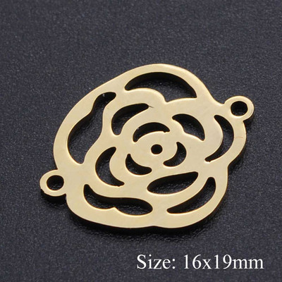 5 bucăți/lot frunze de flori bricolaj brelocuri cu ridicata din oțel inoxidabil 316 conectori pentru păsări naturale farmec frunze țestoase bijuterii pandantiv