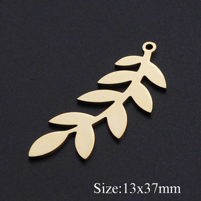 5 bucăți/lot frunze de flori bricolaj brelocuri cu ridicata din oțel inoxidabil 316 conectori pentru păsări naturale farmec frunze țestoase bijuterii pandantiv