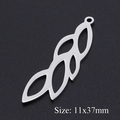 5 bucăți/lot frunze de flori bricolaj brelocuri cu ridicata din oțel inoxidabil 316 conectori pentru păsări naturale farmec frunze țestoase bijuterii pandantiv